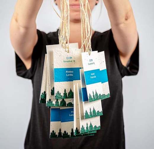Lanyard Ecológico — 4 credenciales yute
