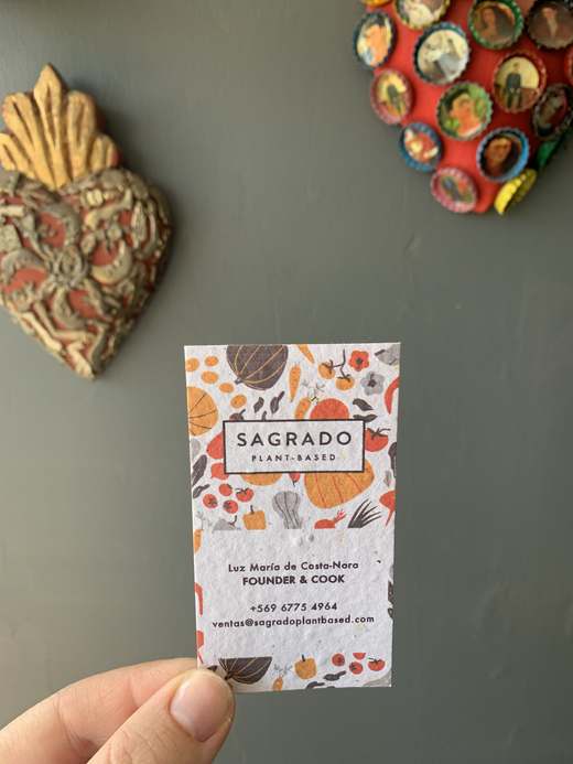 Tarjetas de Presentación — 4 en mano sagrado