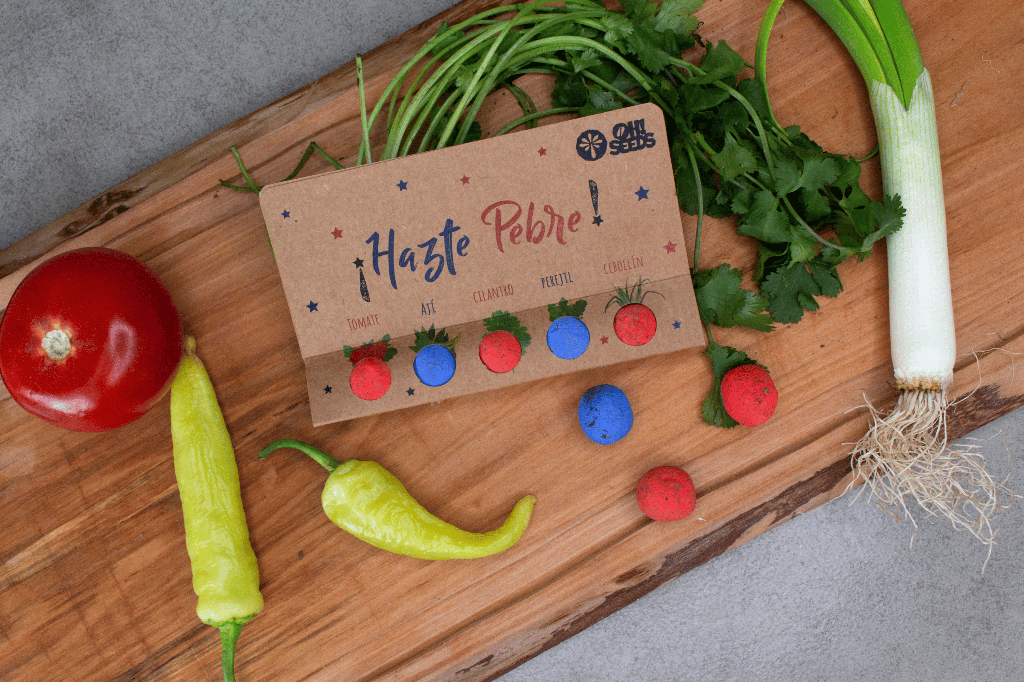 Kit Hazte Pebre - Tomate, Ají, Cilantro, Perejil y Cebollín - Imagen 2